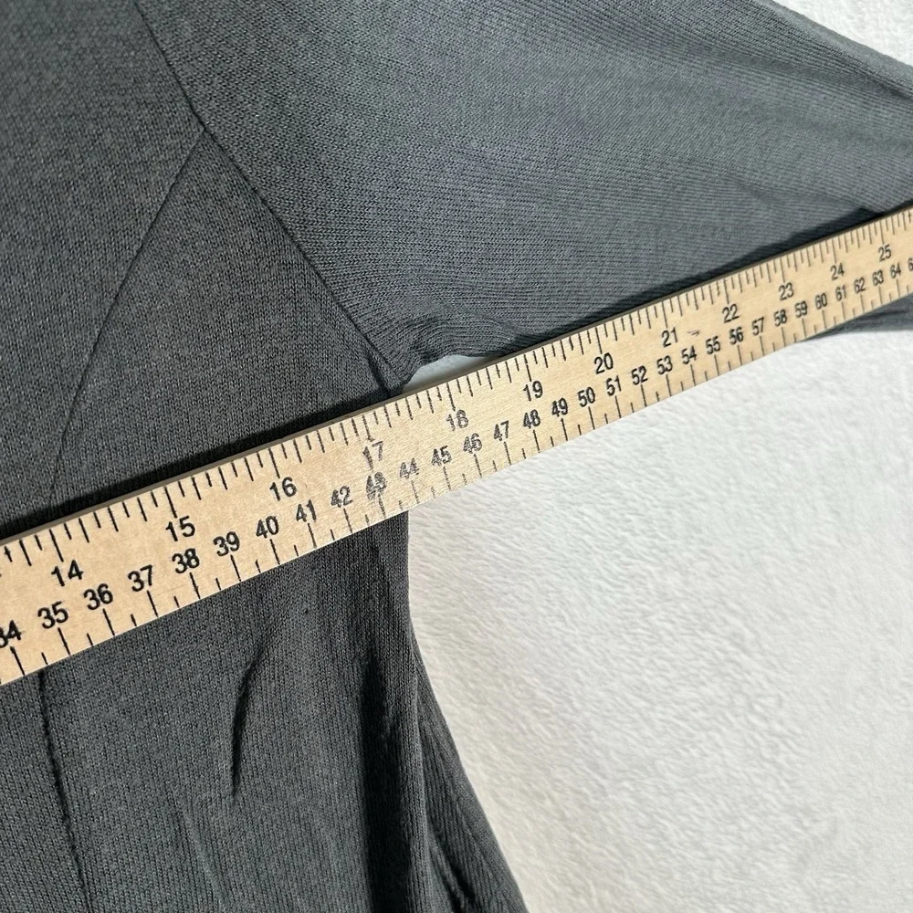 LOFT‎ Outlet Lounge Dress M Charcoal Gray Soft Knit Long Sleeve With Pockets